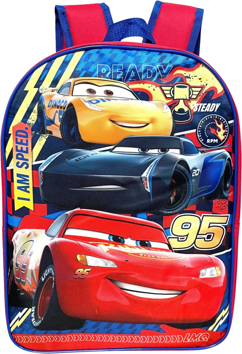 Ruz Cars Lightning McQueen Kid's 15" School Backpack
