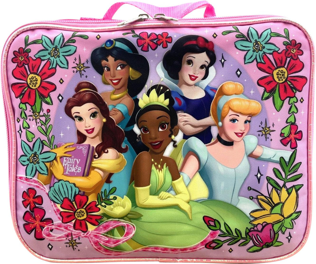 Disney Princess 16 Inch Girl's Backpack With Removable Lunch Box Set