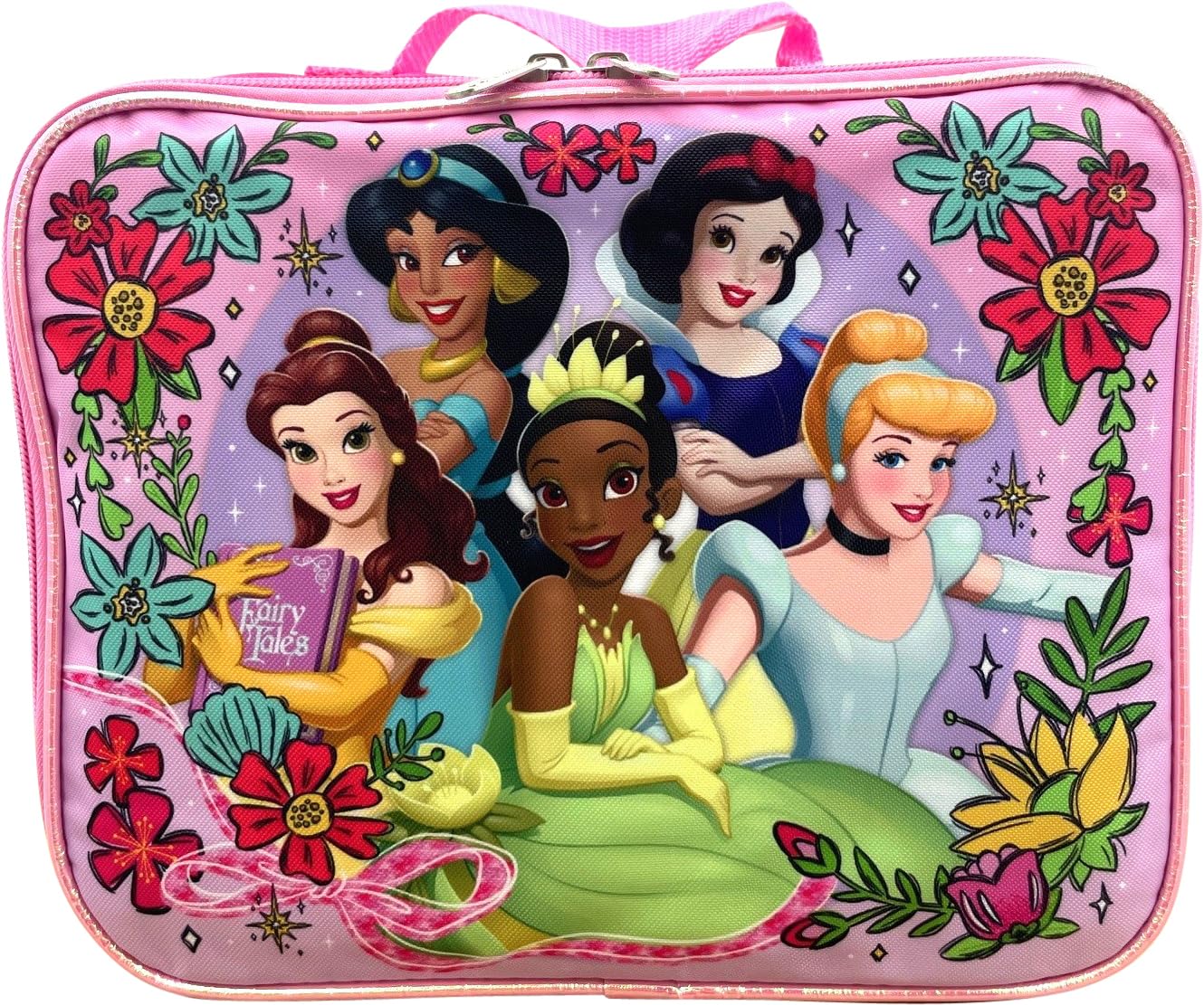 Disney Princess 16 Inch Girl's Backpack With Removable Lunch Box Set