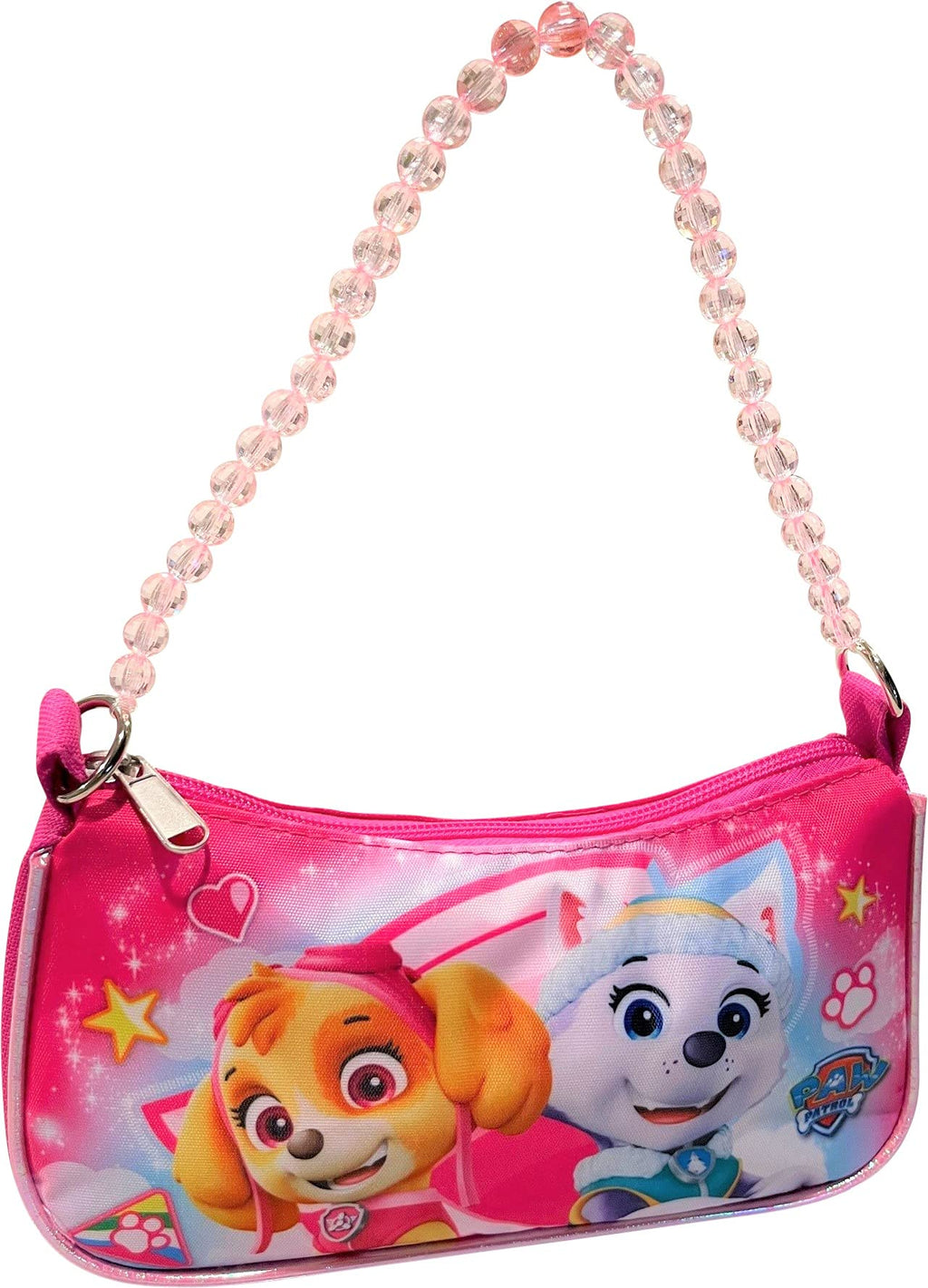 Disney/Nickelodeon Licensed Little Girl Shoulder Handbag With Beaded Handle (Paw Patrol 2)
