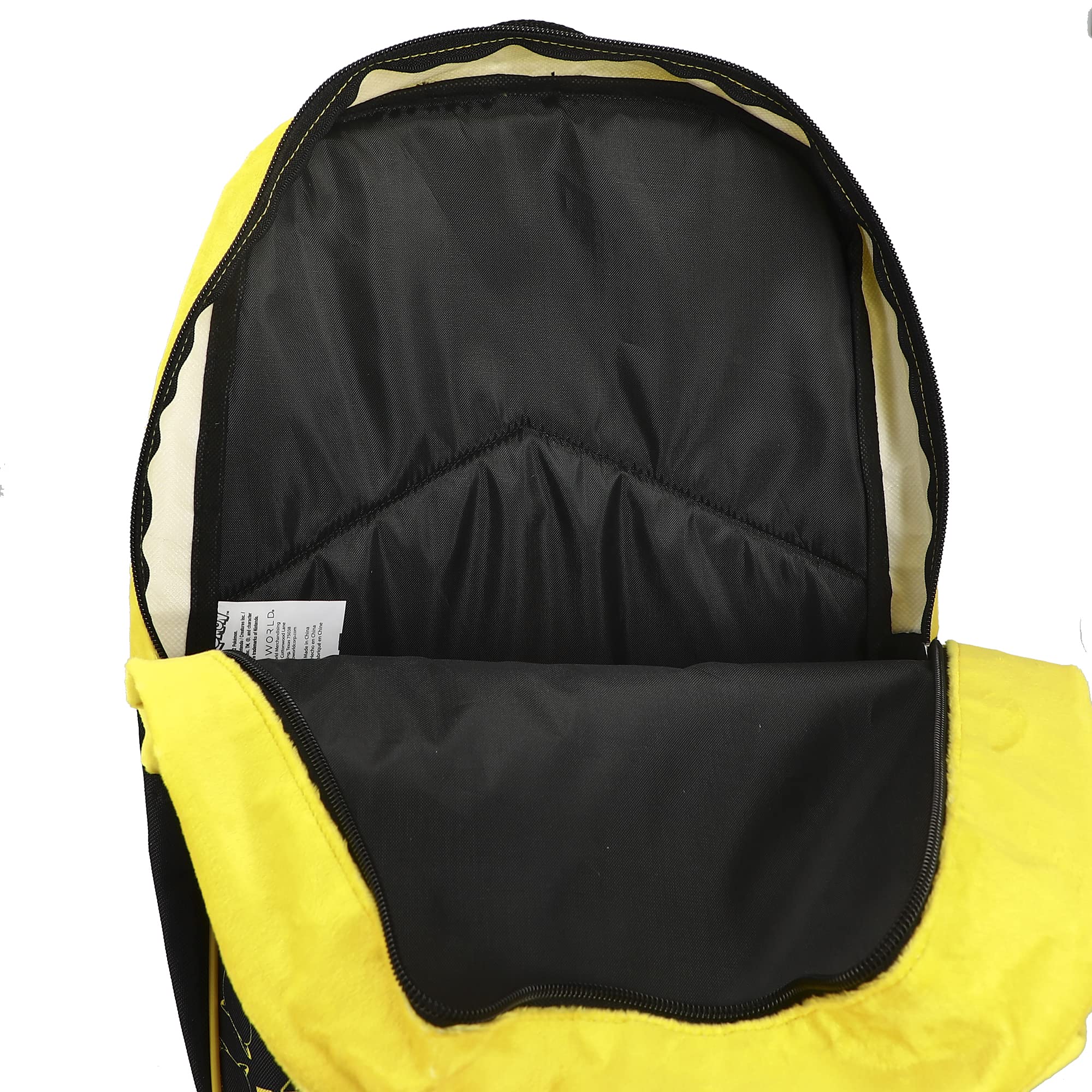 BIOWORLD Unisex Pokemon Pikachu Character 16'' Backpack Black One Size