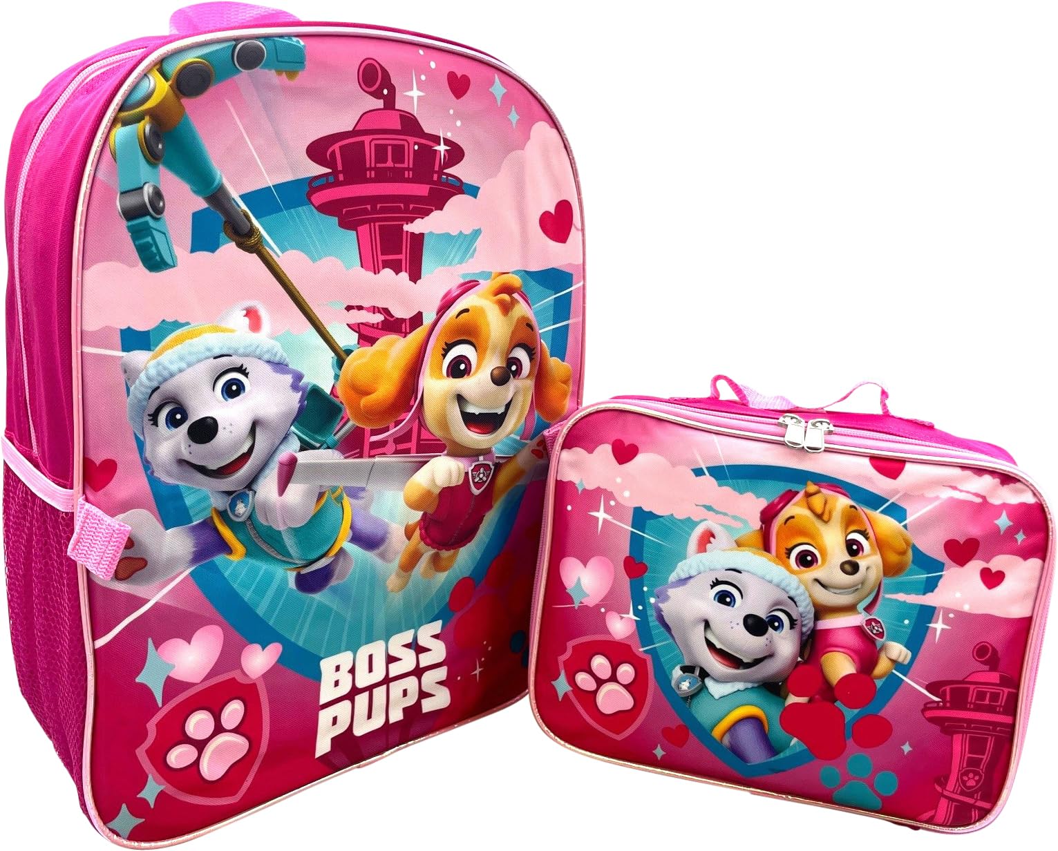 Group Ruz Nickelodeon Girl Paw Patrol 16" Backpack With Detachable Matching Lunch Box