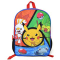 Bioworld Pokemon Pikachu & Friends Flat Front 16" Backpack - Perfect for Preschool & Elementary Boys