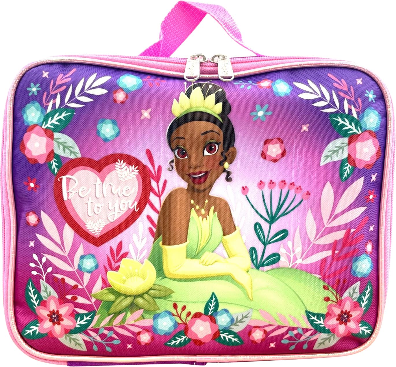 Ruz Princess Tiana Girl's 16" Backpack With Detachable Lunch Box Set