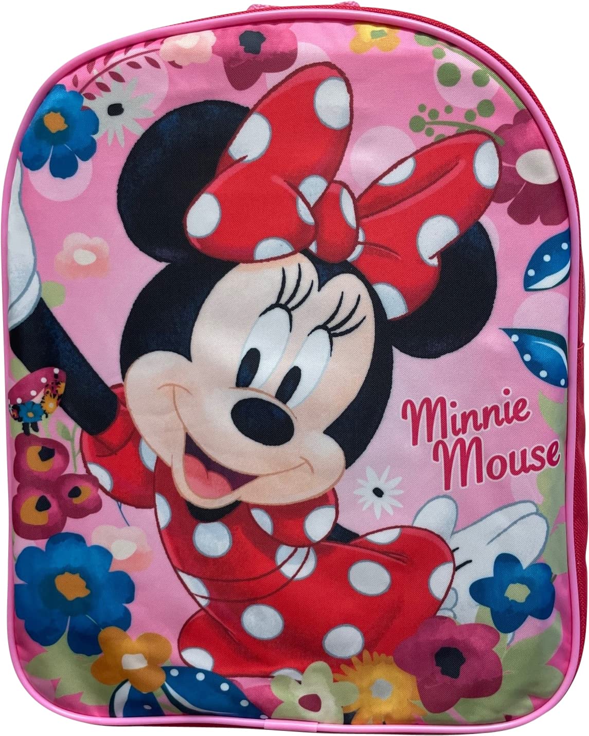 Ruz Minnie Mouse Toddler Girl 12 Inch Mini Backpack (Red-Pink)