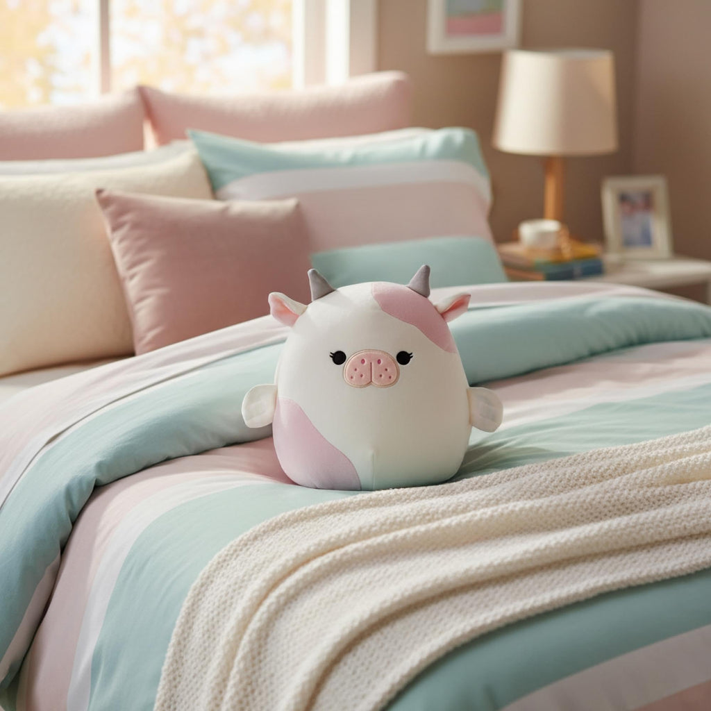 Squishmallow Official Kellytoy Collectible Sea Life Squad Squishy Soft Animals (Malia Pink Sea Cow, 8 Inch)
