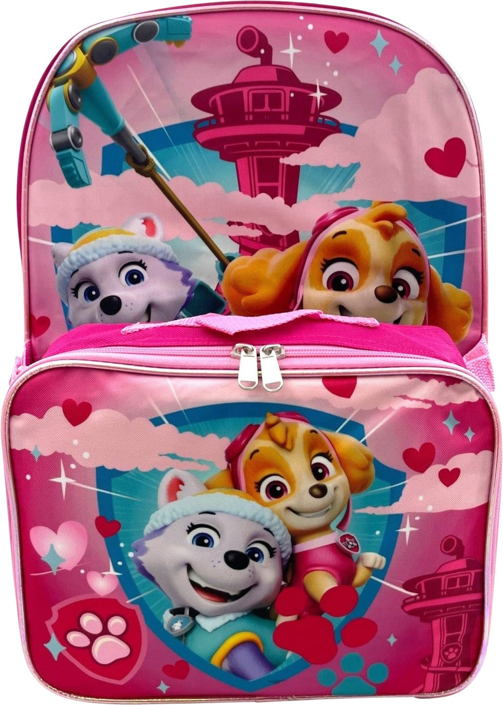 Group Ruz Nickelodeon Girl Paw Patrol 16" Backpack With Detachable Matching Lunch Box