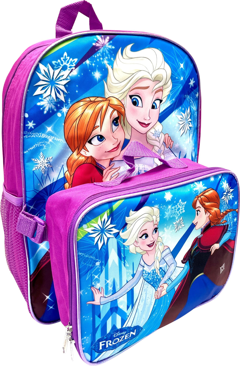 Group Ruz Frozen Anna, Elsa 16 Backpack with Detachable Matching Lunch Box