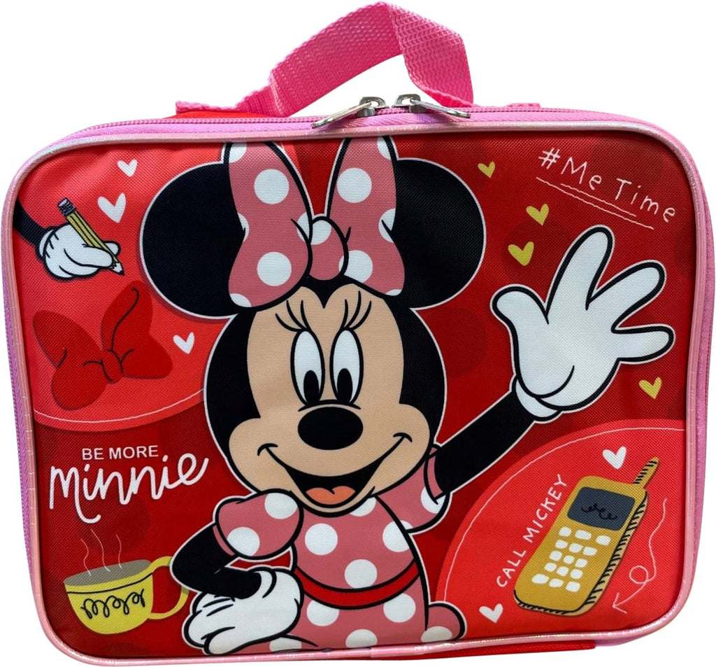 Disney Minnie Mouse 16 Inch Girl's Backpack With Removable Lunch Box Set