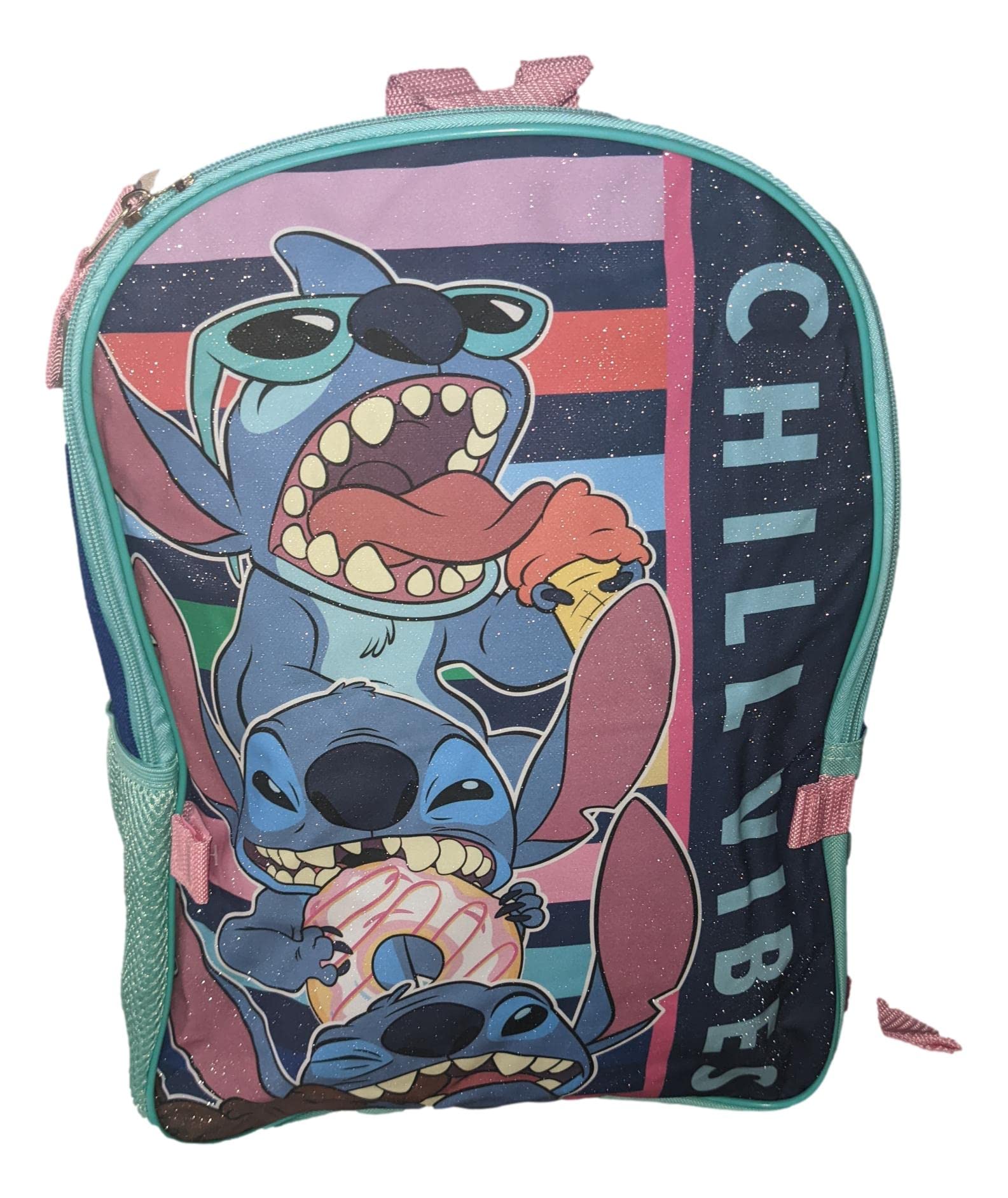 Disney Stitch 16 Inch School Backpack With Removable Lunch Box Set