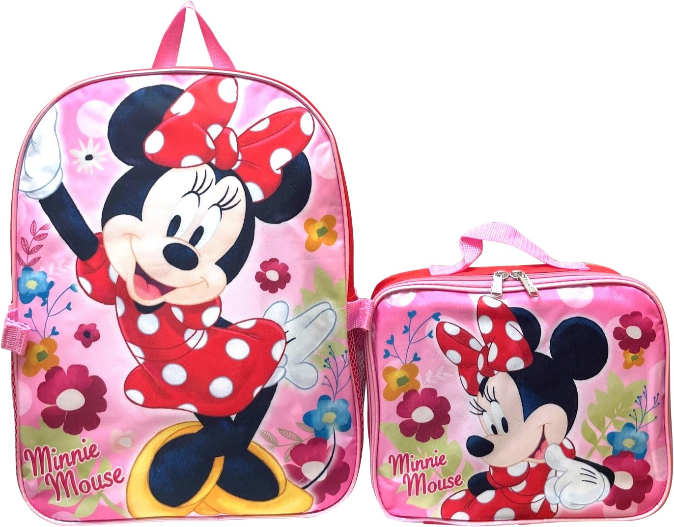Minnie Mouse Girl's 16" Backpack W/Detachable Lunch Box