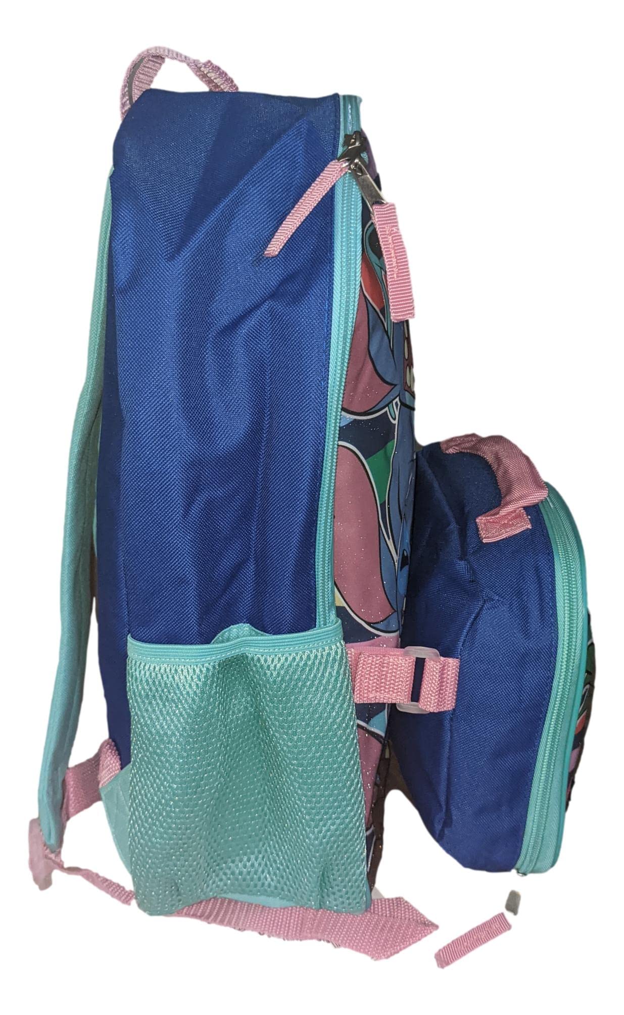 Disney Stitch 16 Inch School Backpack With Removable Lunch Box Set