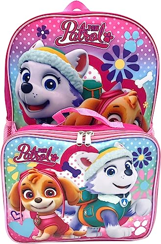Group Ruz Nickelodeon Girl Paw Patrol 16" Backpack With Detachable Matching Lunch Box