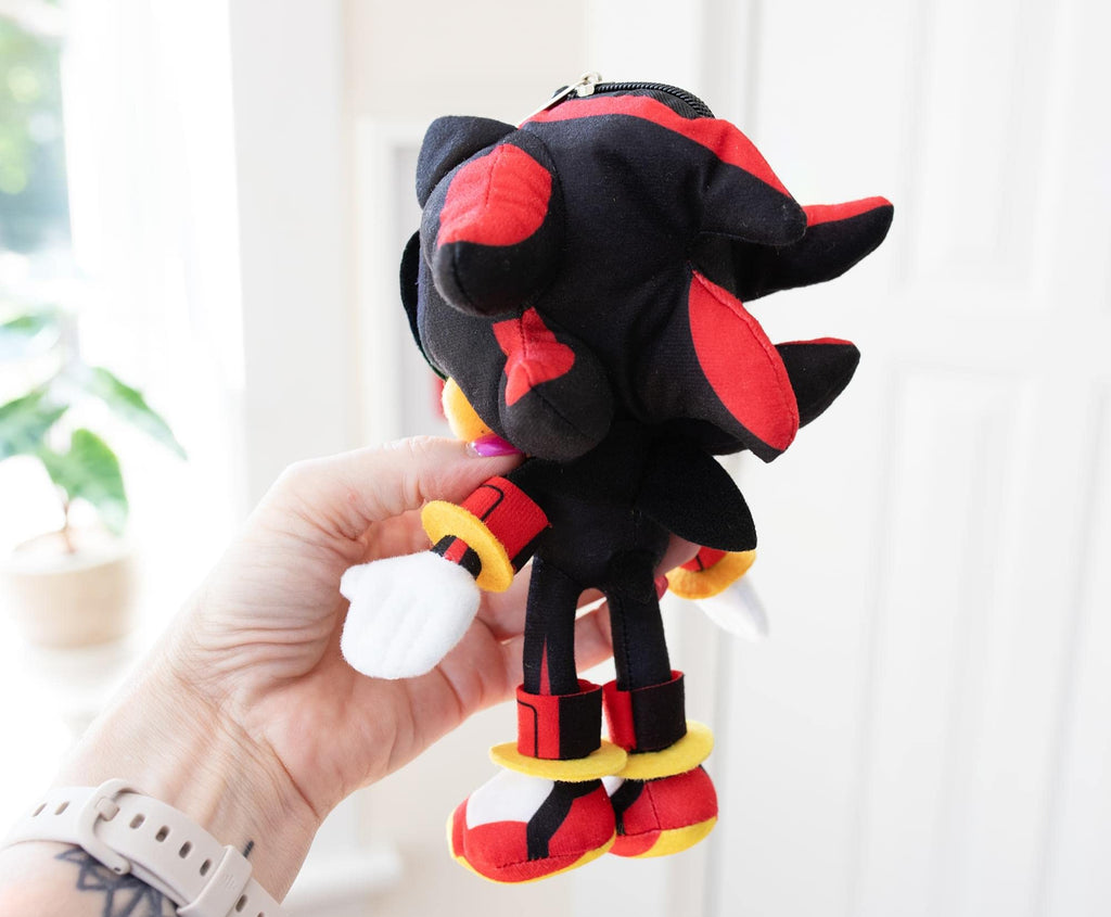 Sonic the Hedgehog 8-Inch Shadow Plush Toy | Kawaii Cute Stuffed Animal | Kids Room Decor | Retro Game Collectible