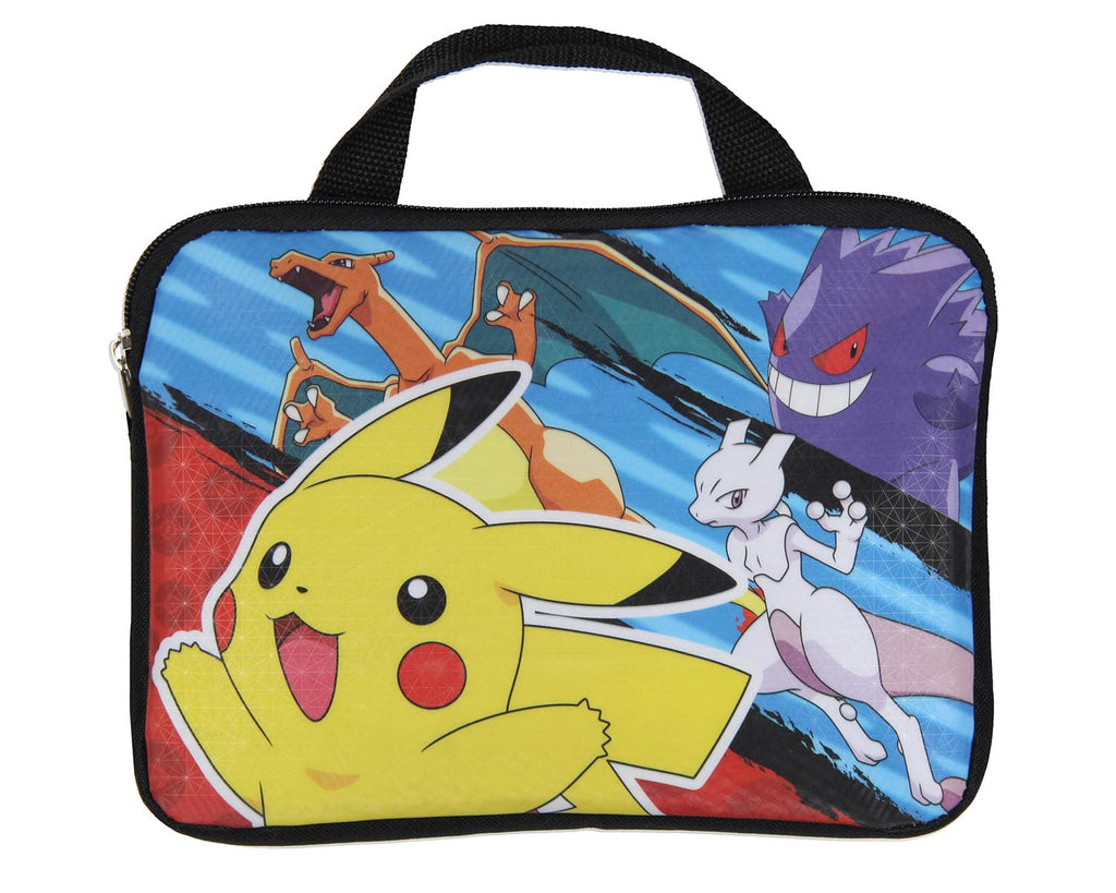 Bioworld Pokemon 5 PC Backpack Set With Padded Card Carrier, Pencil Case, Insulated Snack Bag, and Pokeball Stress Toy
