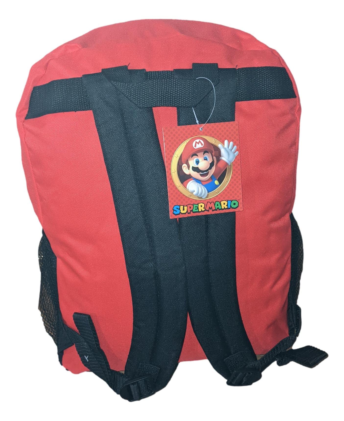Ruz Super Mario 16" Backpack With Detachable Matching Lunch Box