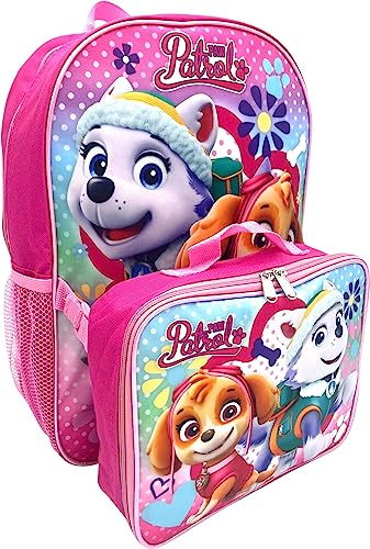 Group Ruz Nickelodeon Girl Paw Patrol 16" Backpack With Detachable Matching Lunch Box