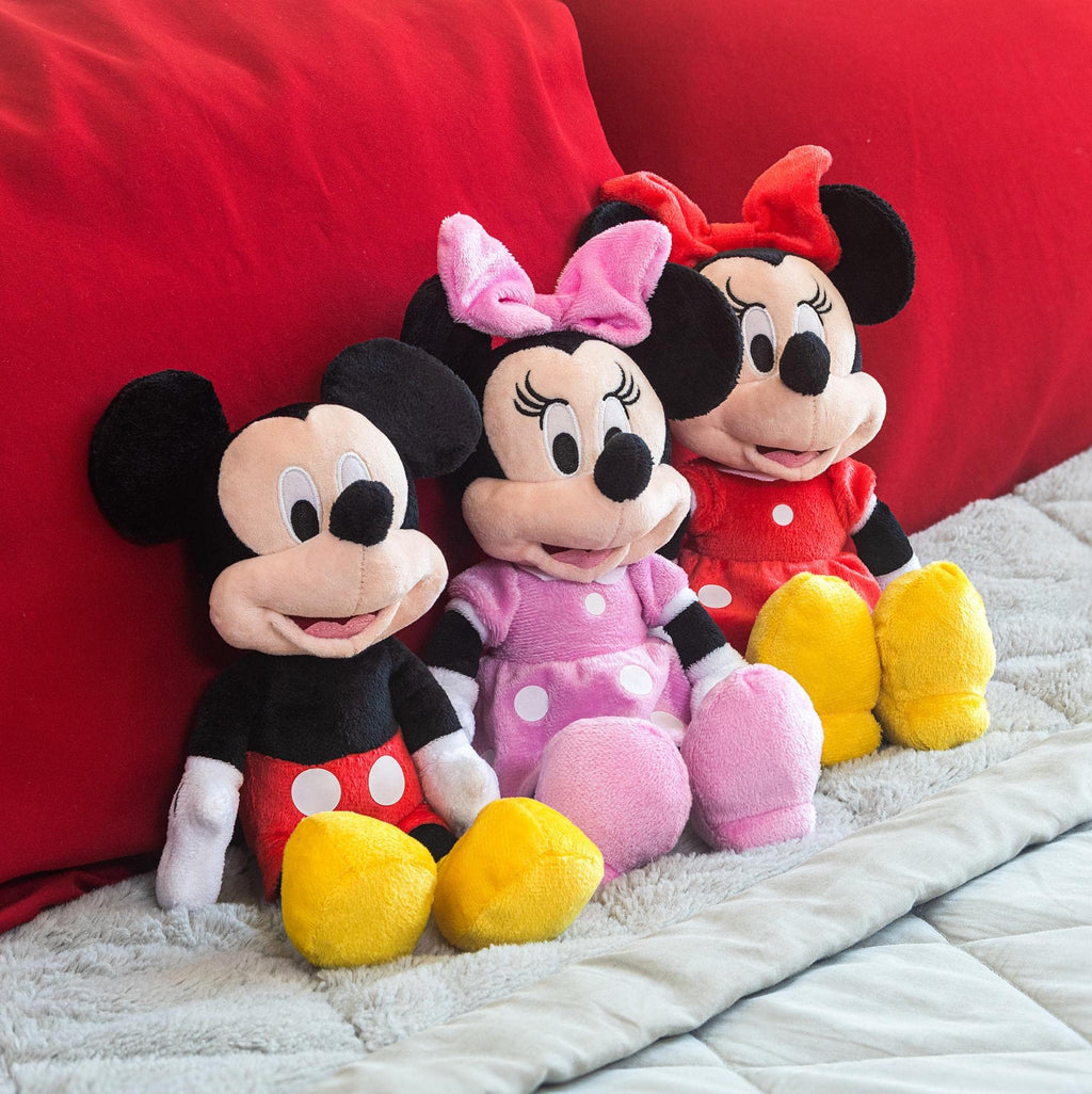 Disney Mickey Mouse Small Child Plush Toy Stuffed Character Doll - Cute, Soft & Huggable 11 Inch Original Minnie Mouse & Friends Mini Bean Bag Figure for Baby, Toddlers, Girls, Boys & Adults