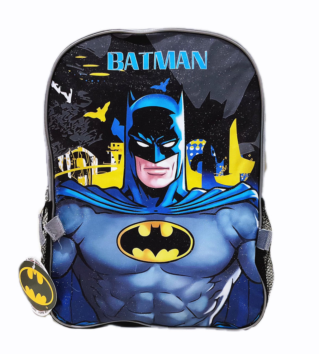 AI ACCESSORY INNOVATIONS Batman Full Size 16 Inch Backpack with Detachable Lunch Box
