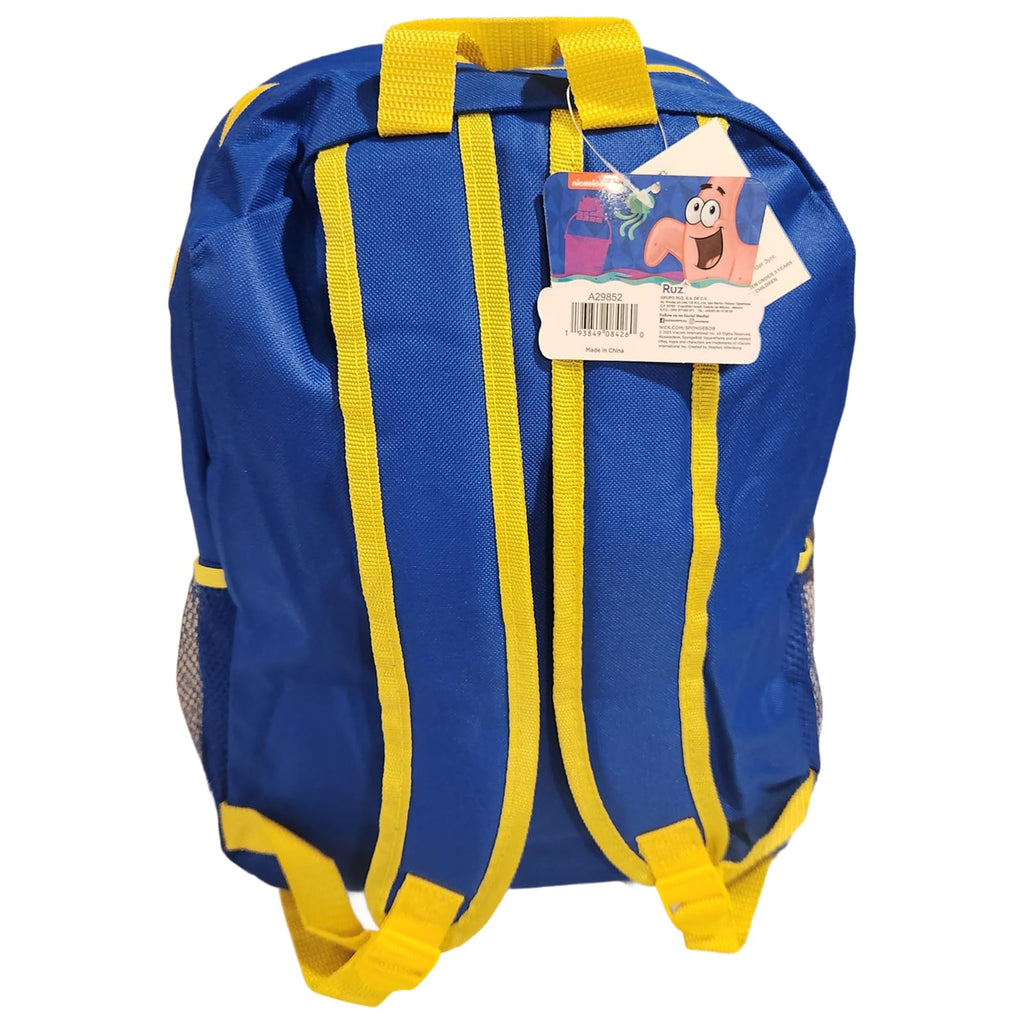 Ruz Group Kid's Licensed 16 Inch Backpack With Removable Lunch Box Set (Sponge Bob)