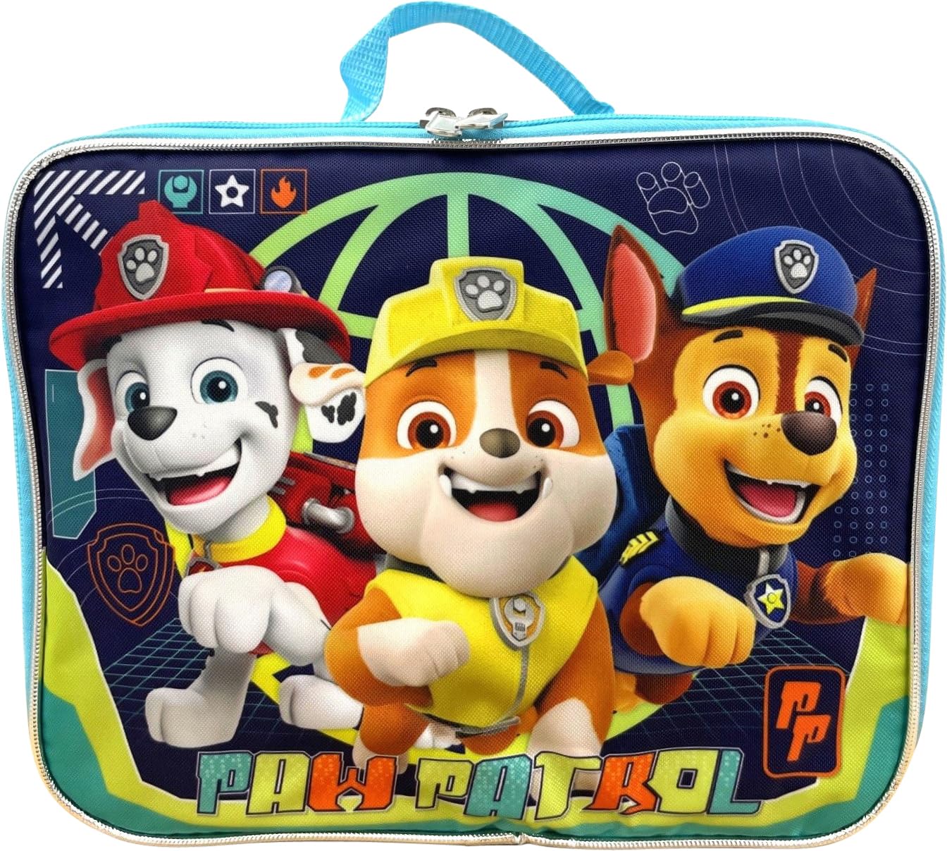 Ruz Paw Patrol Boy's 16 Inch Backpack With Removable Matching Lunch Box Set