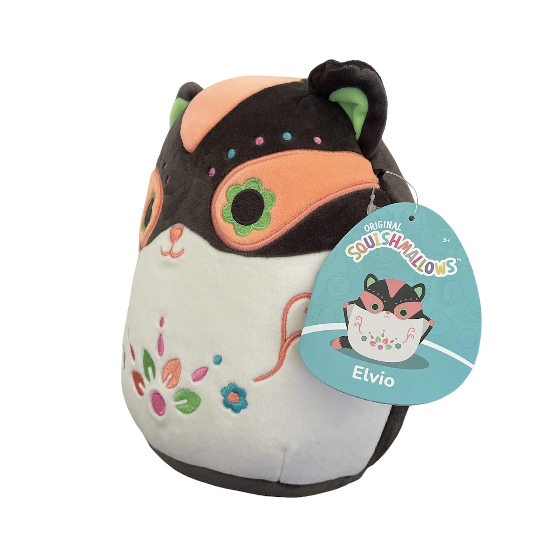 Squishmallows 8" Halloween - Officially Licensed Kellytoy Plush - Collectible Soft & Squishy Stuffed Animal Toy - Gift for Kids, Girls & Boys - 8 inch (Day of The Dead Elvio The Possum)