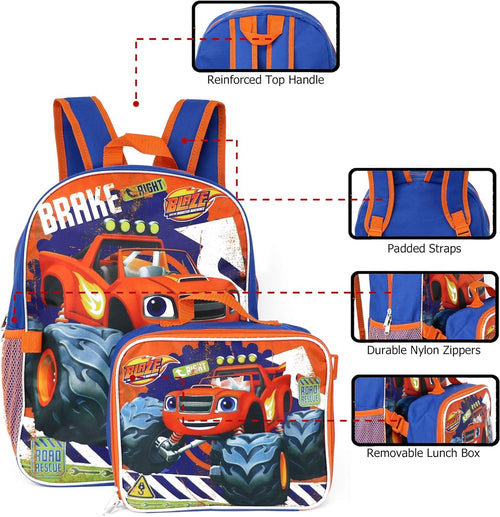 Blaze and the Monster Machines Backpack with Insulated Lunchbox (blue/multi)