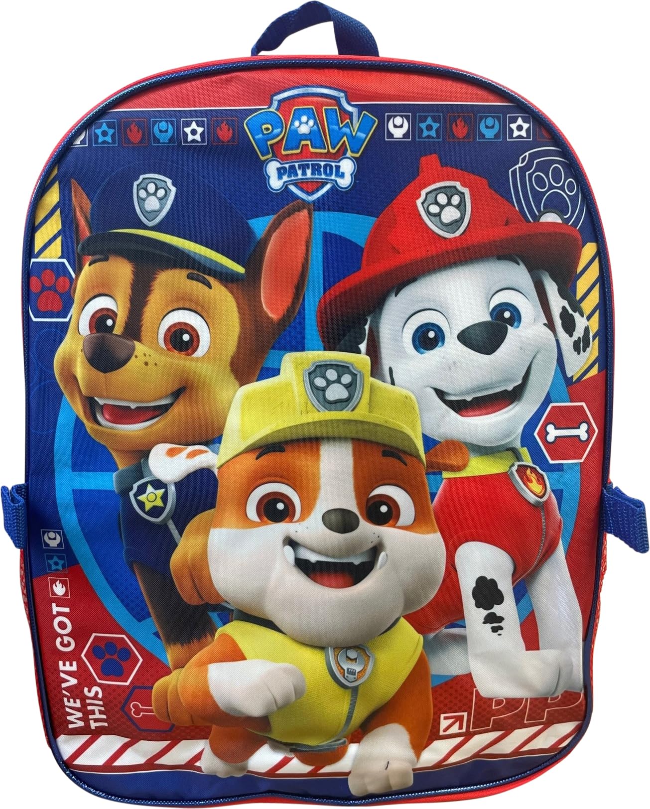 Ruz Paw Patrol Boy's 16 Inch Backpack With Removable Matching Lunch Box Set
