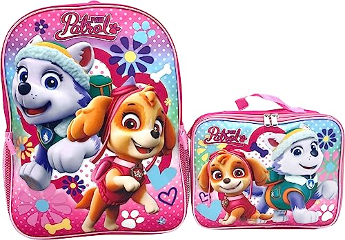 Group Ruz Nickelodeon Girl Paw Patrol 16" Backpack With Detachable Matching Lunch Box