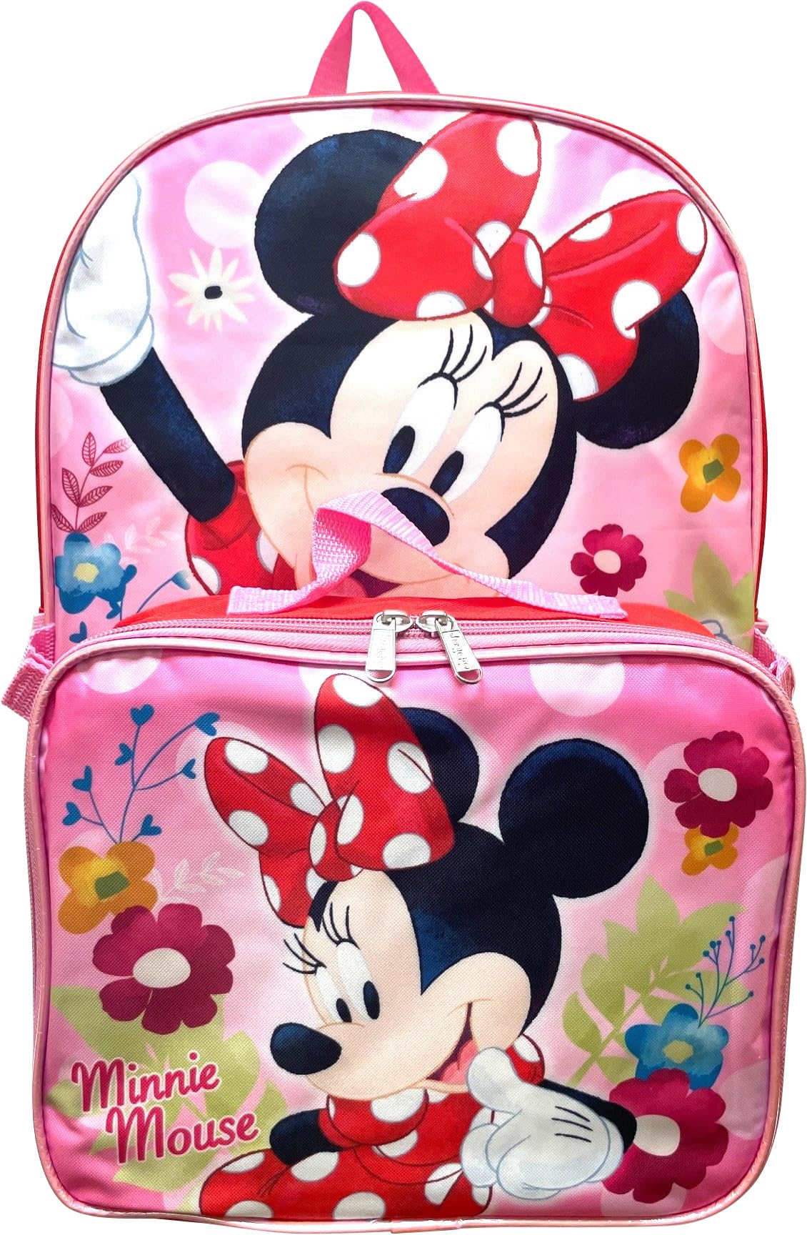 Minnie Mouse Girl's 16" Backpack W/Detachable Lunch Box