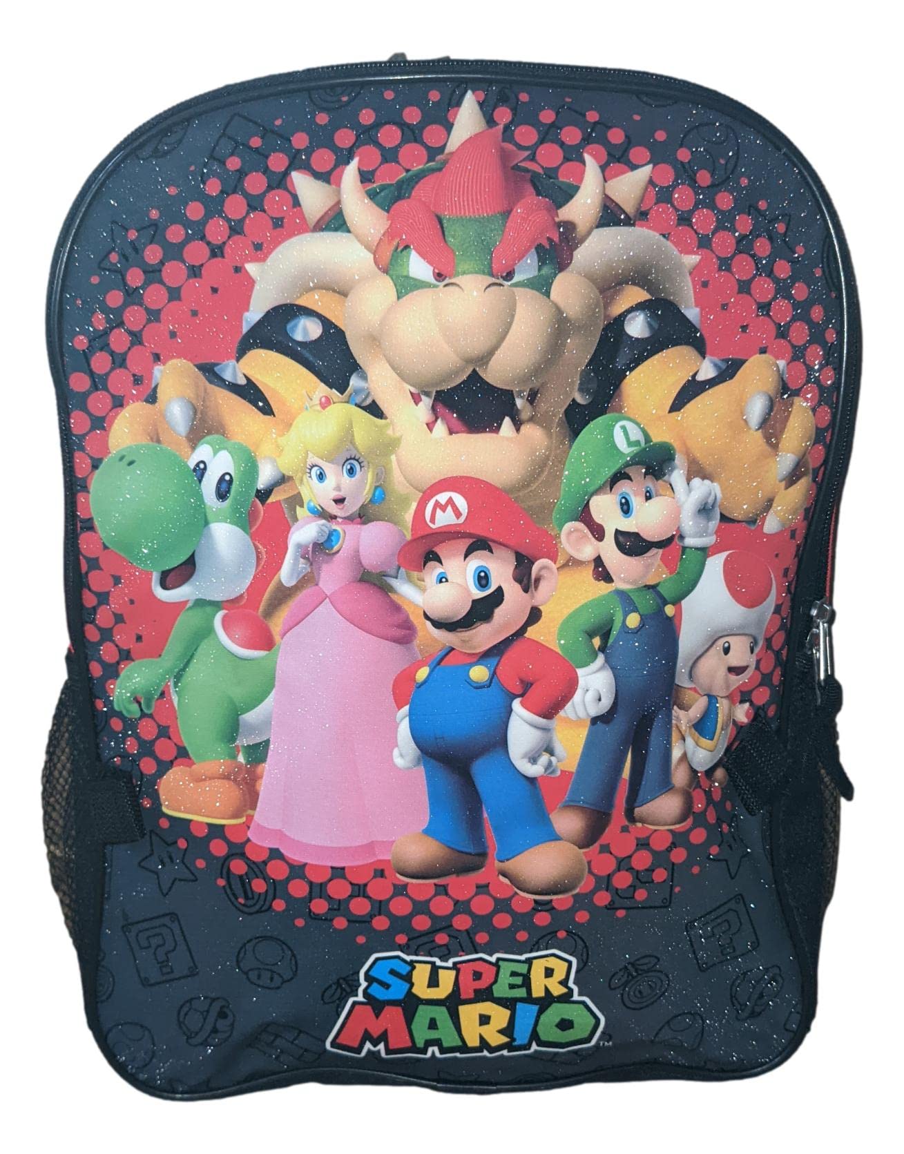 Ruz Super Mario 16" Backpack With Detachable Matching Lunch Box