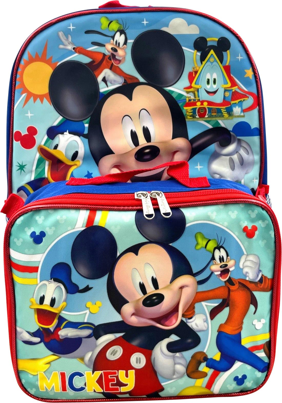 Disney Mickey Mouse 16" Backpack With Detachable Lunch Box