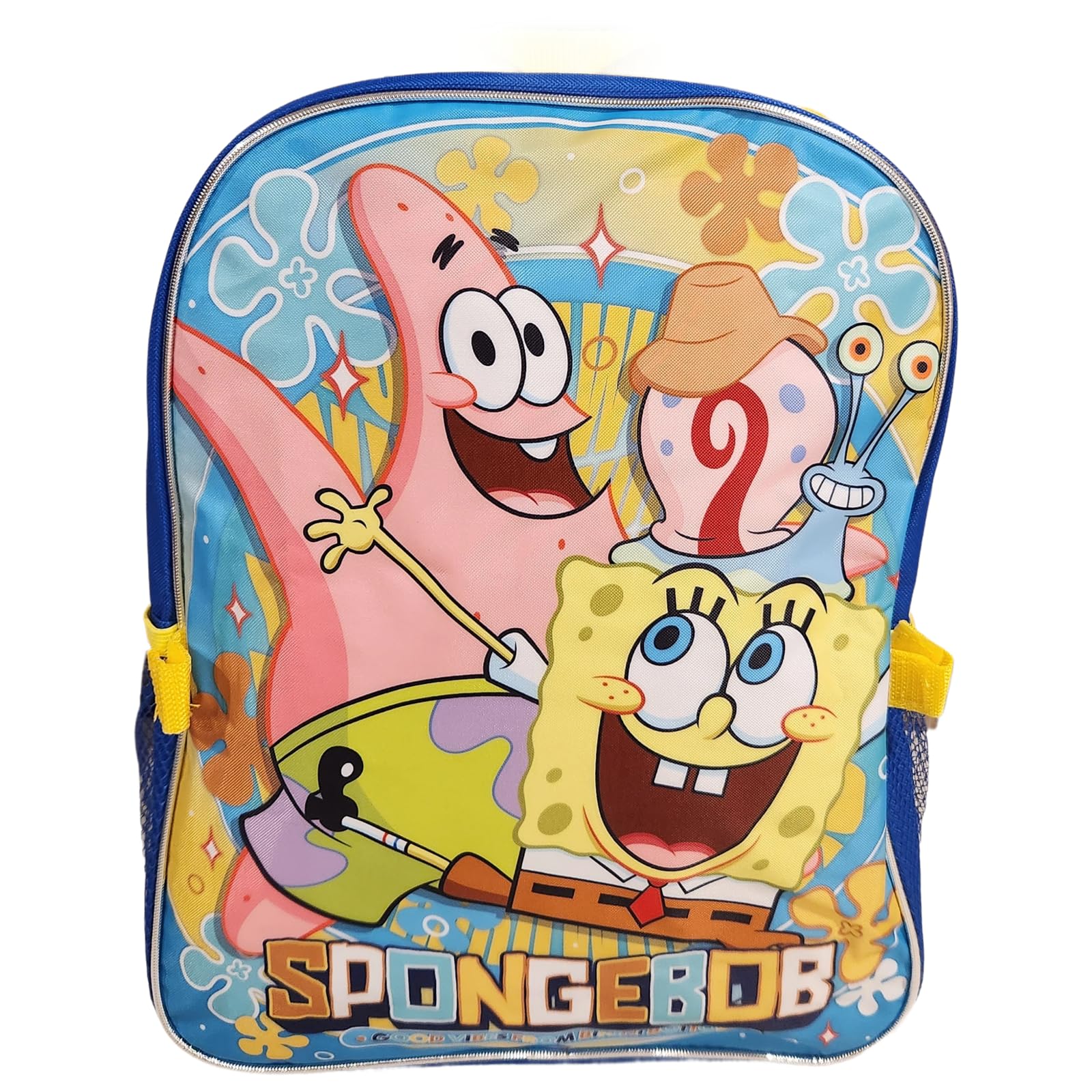 Ruz Group Kid's Licensed 16 Inch Backpack With Removable Lunch Box Set (Sponge Bob)