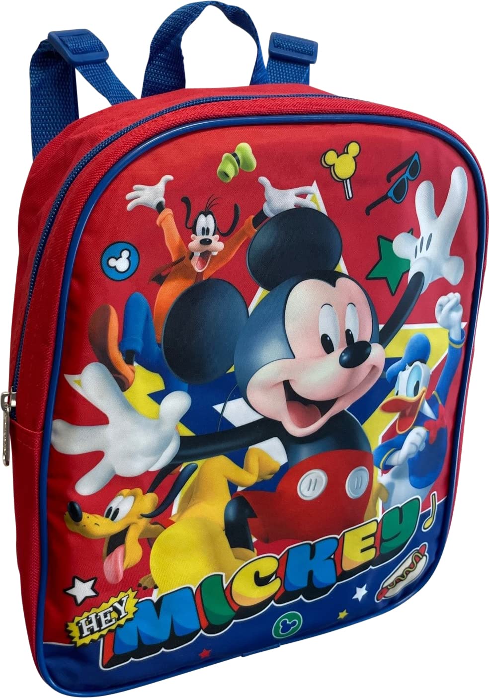 Ruz Mickey Mouse Toddle Boy 12 Inch Mini Backpack (Red-Blue)