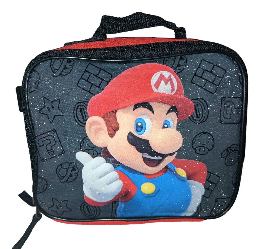 Ruz Super Mario 16" Backpack With Detachable Matching Lunch Box