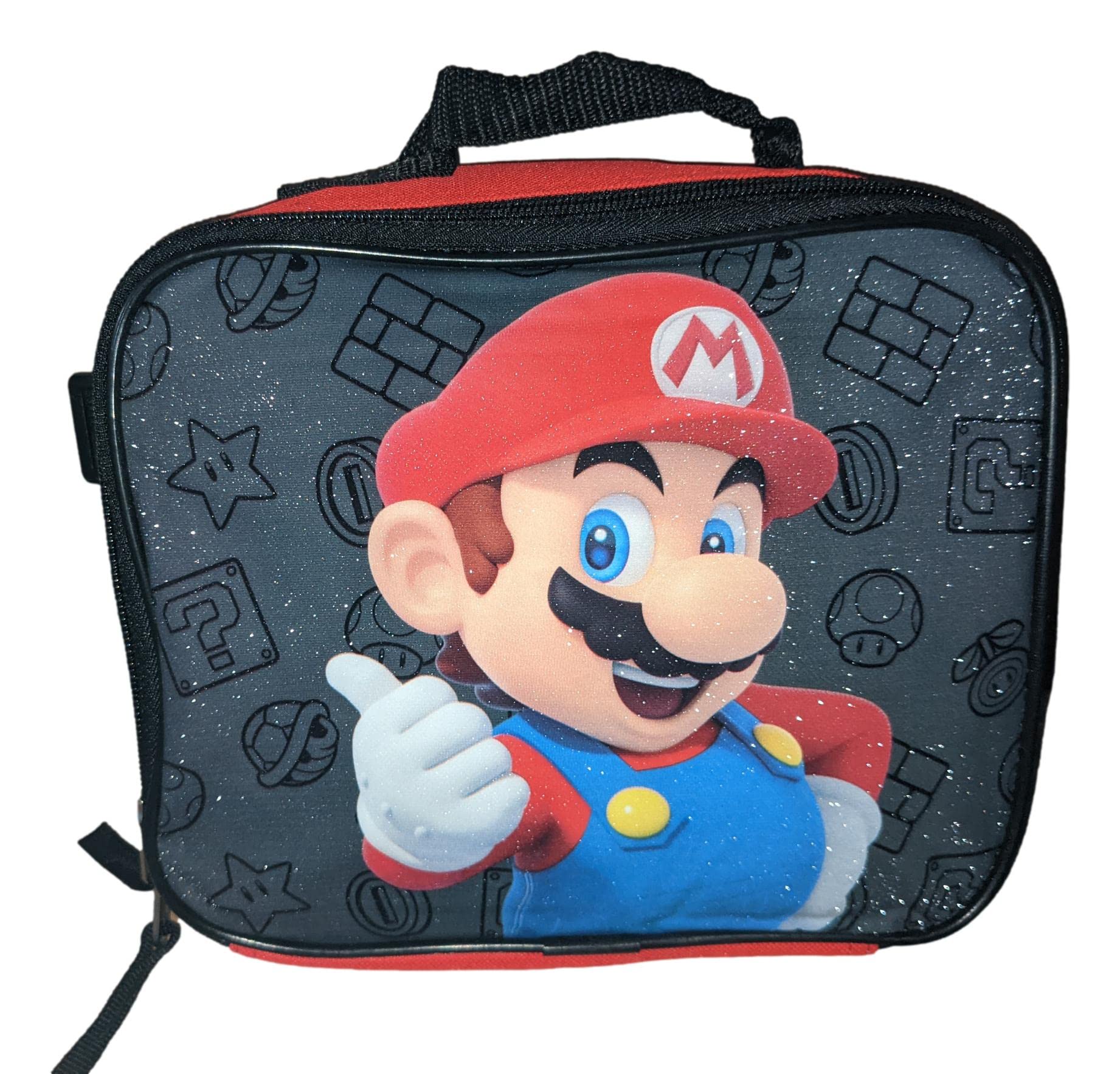 Ruz Super Mario 16" Backpack With Detachable Matching Lunch Box