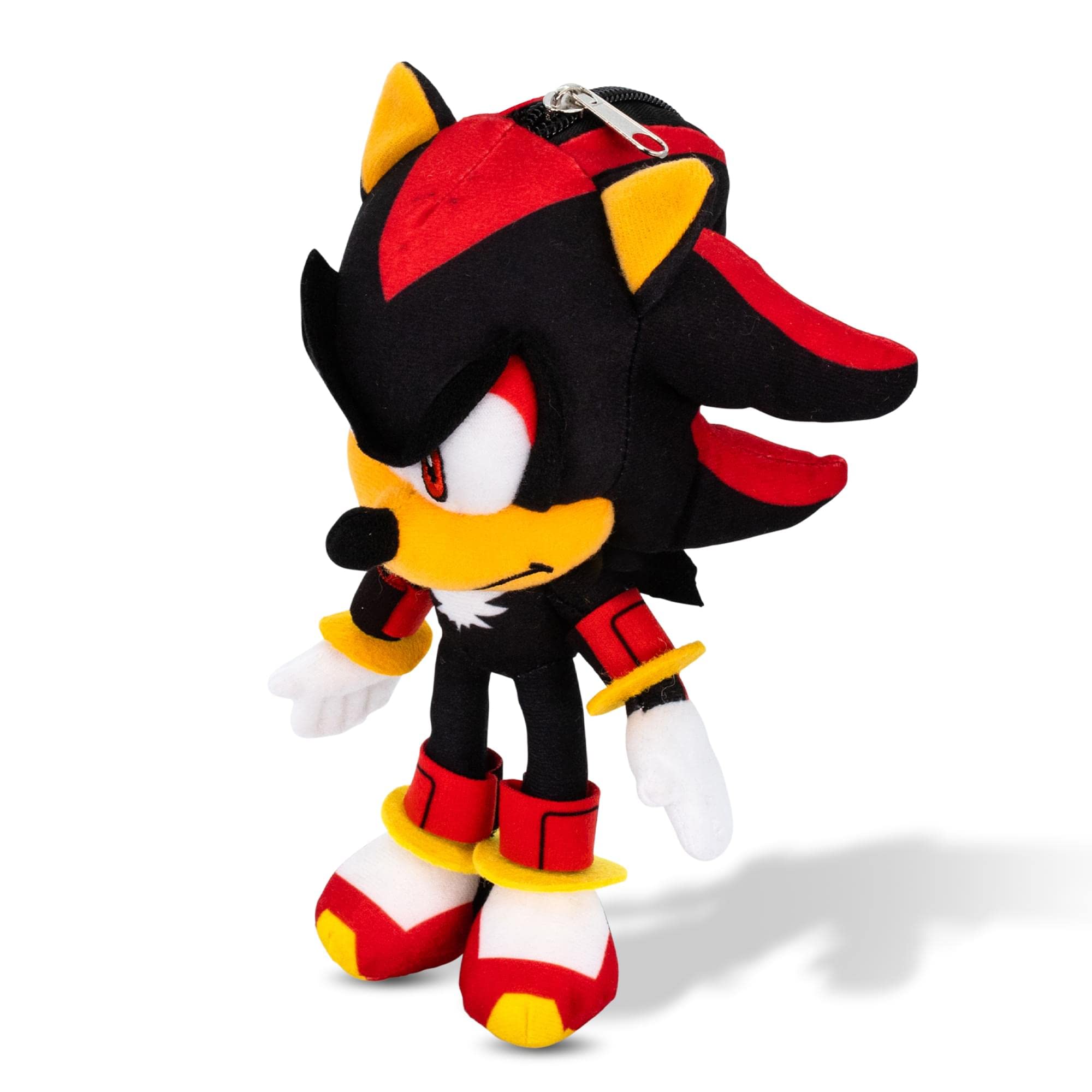 Sonic the Hedgehog 8-Inch Shadow Plush Toy | Kawaii Cute Stuffed Animal | Kids Room Decor | Retro Game Collectible