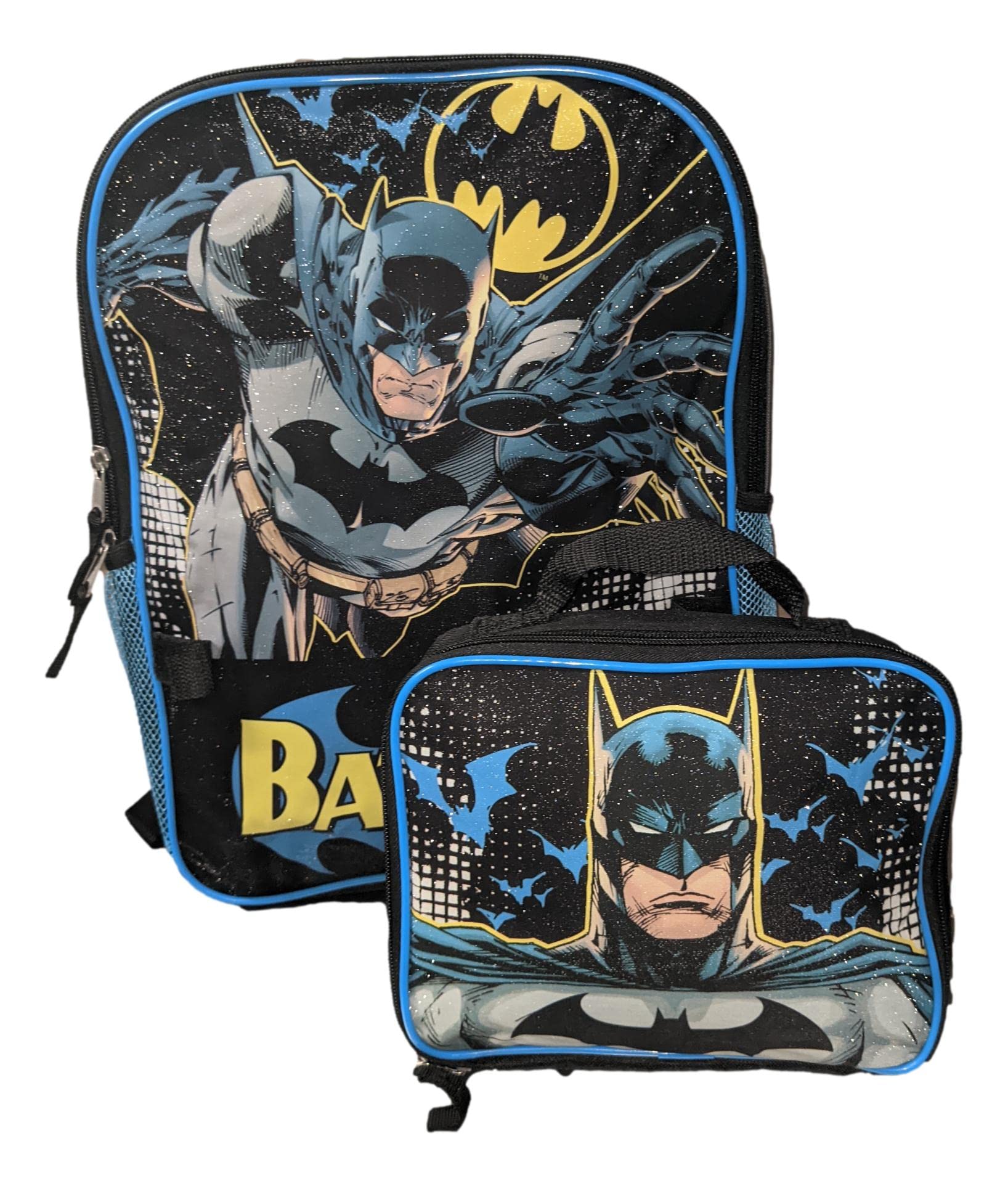 AI ACCESSORY INNOVATIONS Batman Full Size 16 Inch Backpack with Detachable Lunch Box