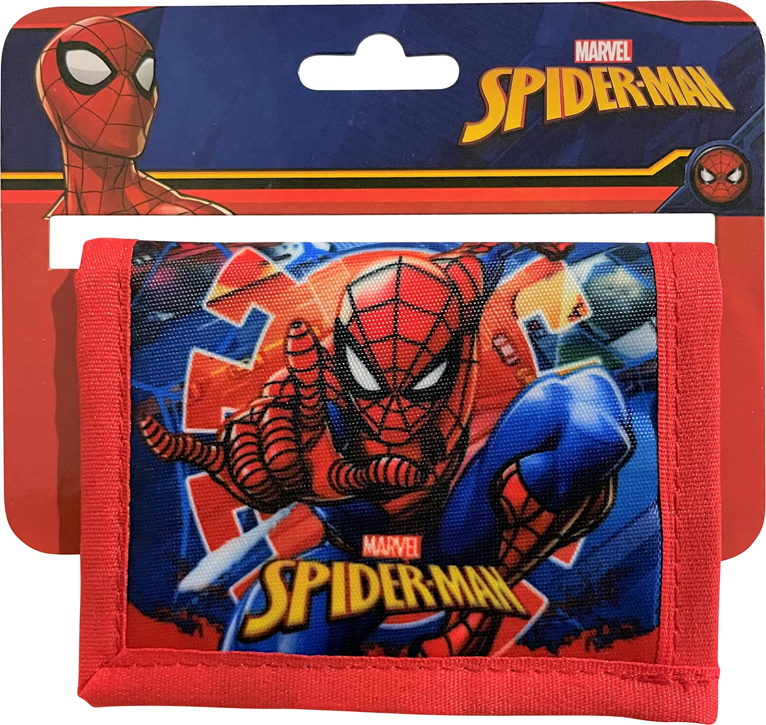 Spider-Man Little Boy Bifold Wallet With Zippered Pocket, Lightweight