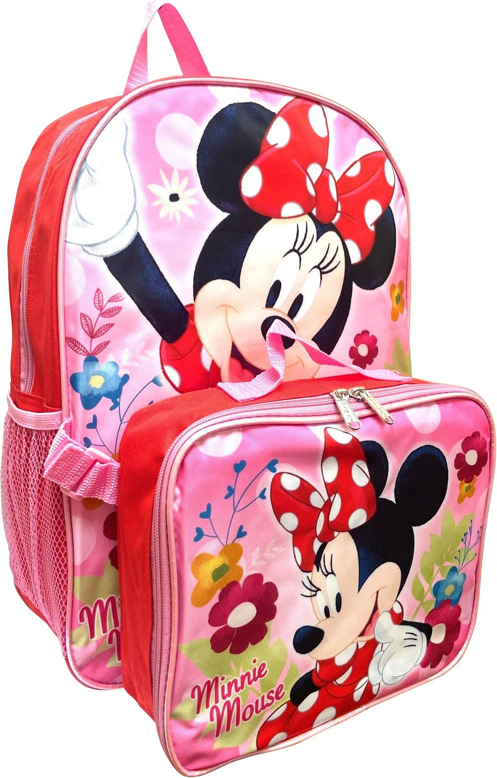 Minnie Mouse Girl's 16" Backpack W/Detachable Lunch Box