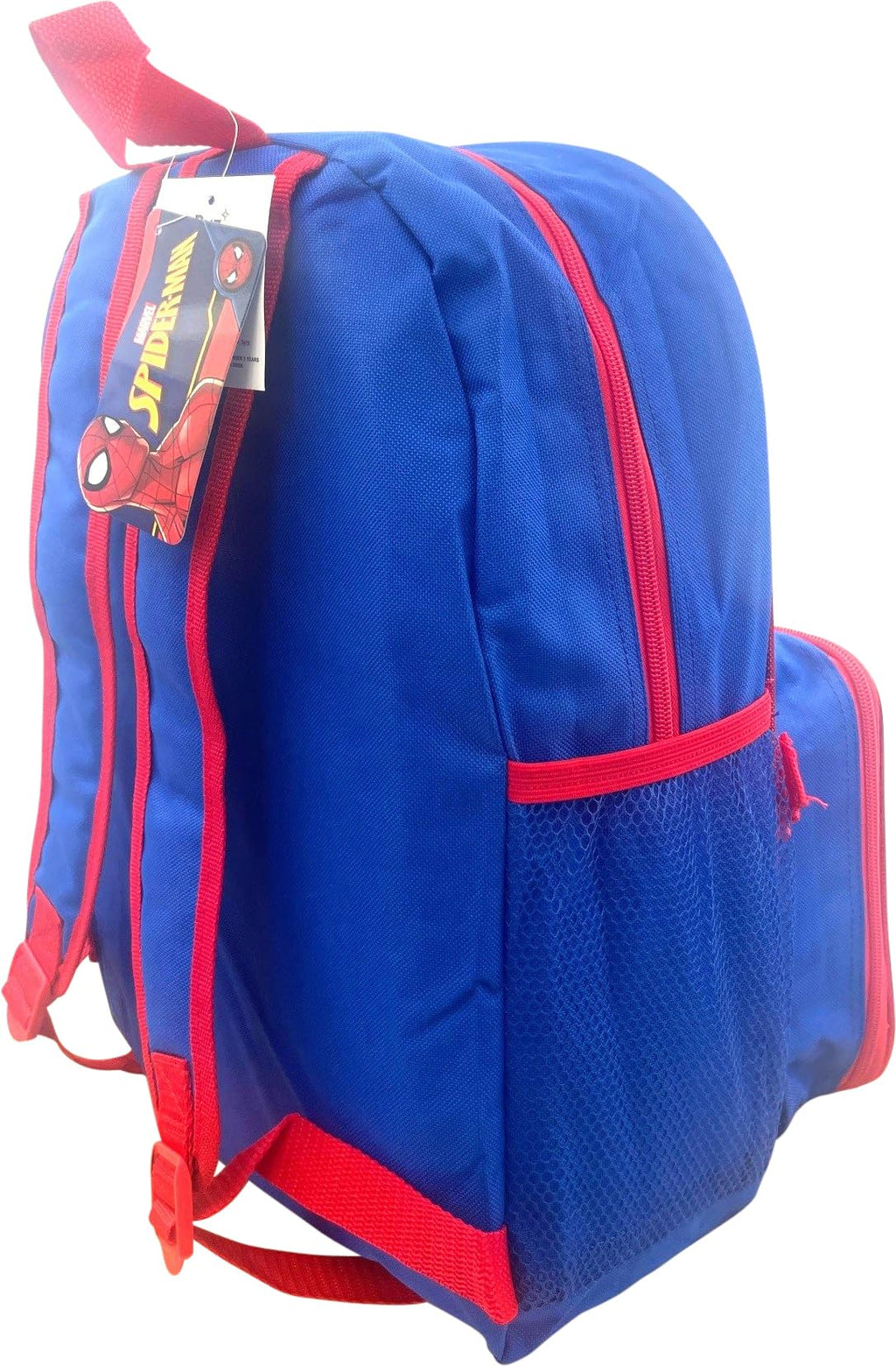 Ruz Spiderman Boy's 16 Inch Backpack With Removable Matching Lunch Box Set