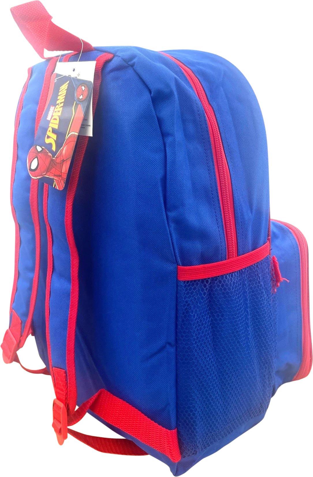 Ruz Spiderman Boy's 16 Inch Backpack With Removable Matching Lunch Box Set