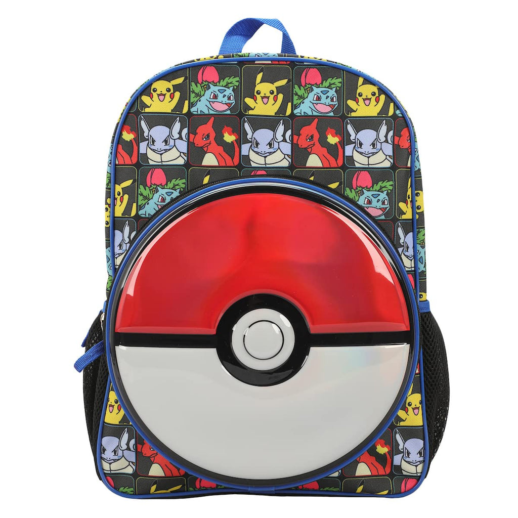 Bioworld Pokemon Evolutions With Molded Front Pokeball Panel 16 Youth Boys Backpack
