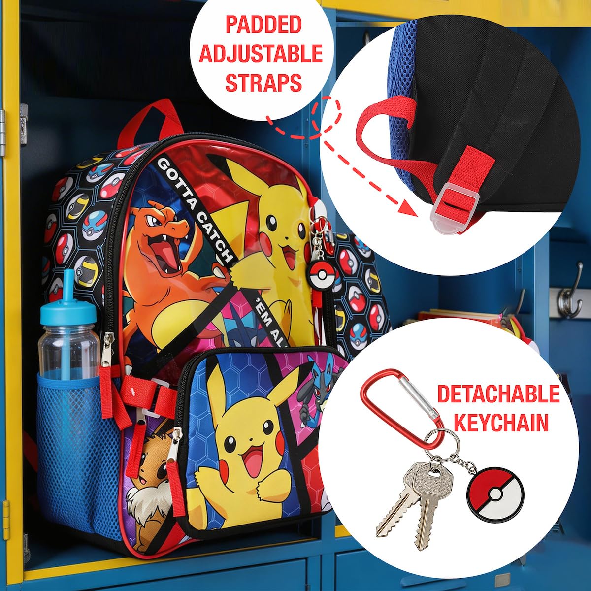 BIOWORLD Kids Youth Five-Piece Backpack Set (Little Kid/Big Kid)