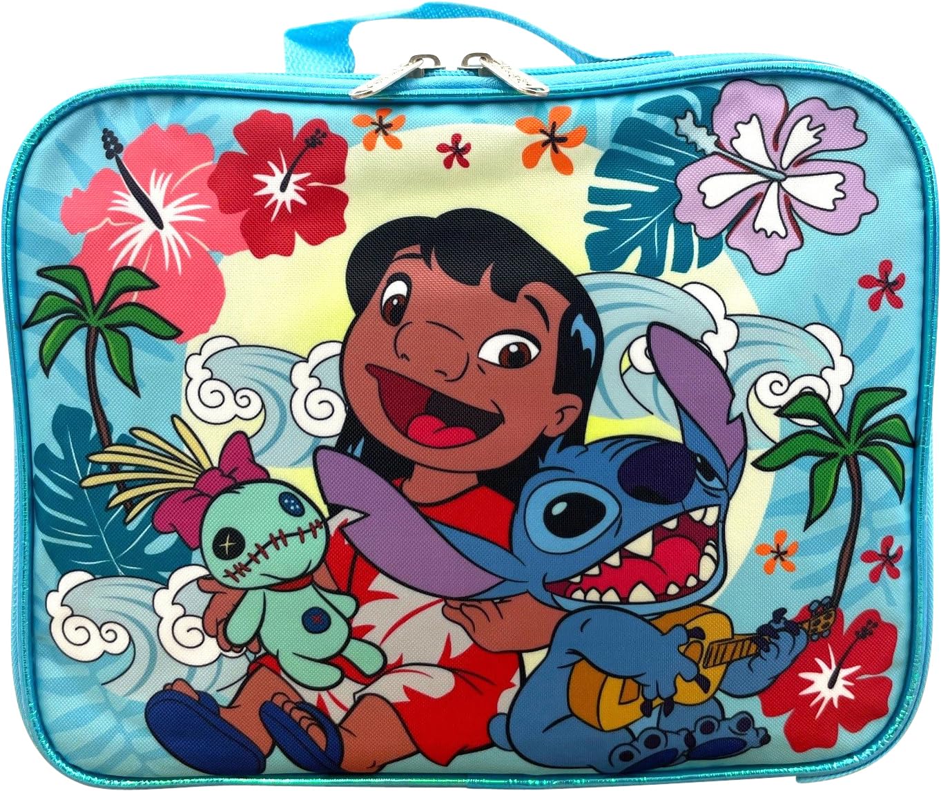 Disney Stitch 16 Inch School Backpack With Removable Lunch Box Set