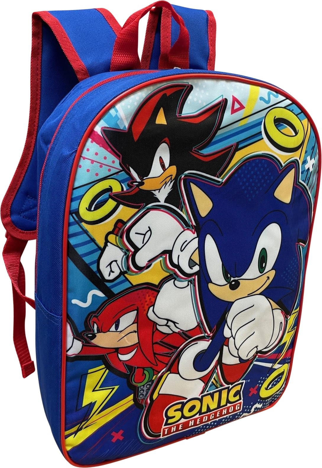 Ruz Sonic The Hedgehog Kid's Licensed 15 Inch School Backpack